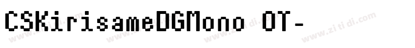 CSKirisameDGMono OT字体转换